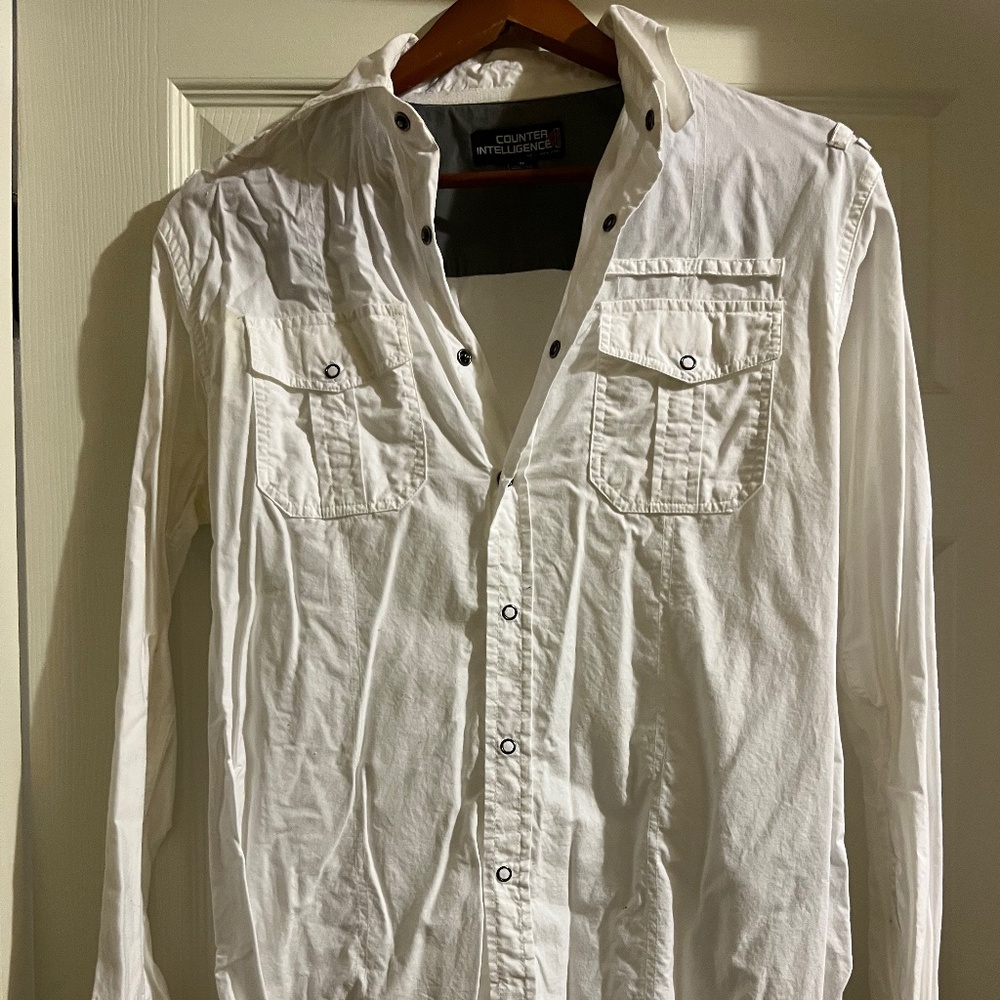 Boys White Buttoned Down Dress Shirt